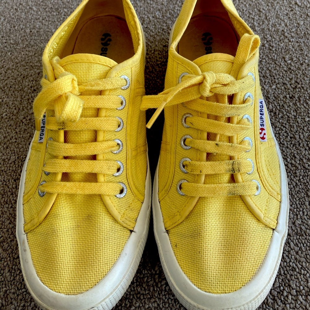 Superga Women's Yellow Canvas Sneakers